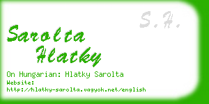 sarolta hlatky business card